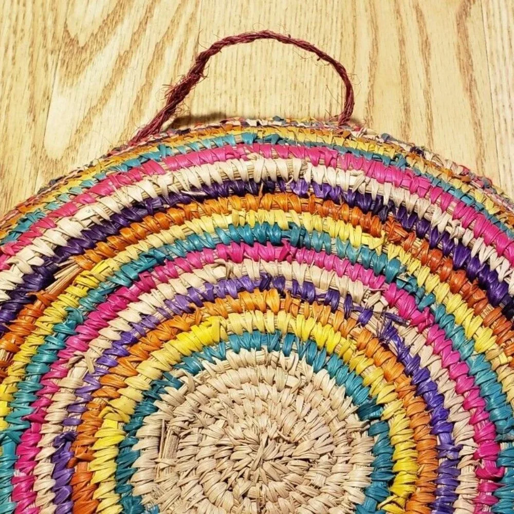 Colorful Wicker Basket Bowl Multi-Color - Picture 7 of 9